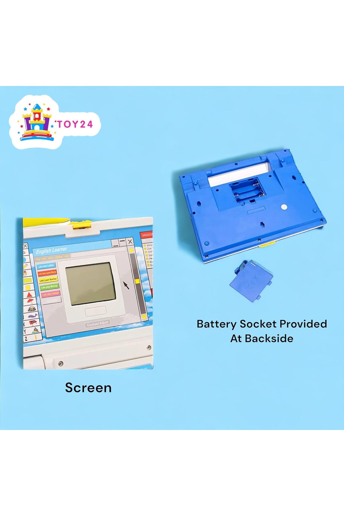 لپ‌تاپ آموزشی انگلیسی برای کودکان با کنترل ماوس