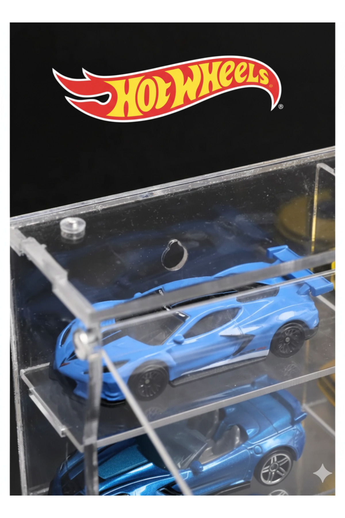 TIVIVOR 20'li Şeffaf Kapaklı Pleksi Raf - 1/64 Diecast Model Araba
