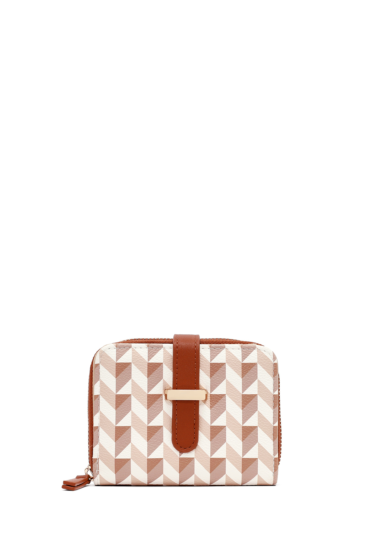 کیف پول زنانه طرح‌دار بژ ۰۰۰A2D563326 Derimod