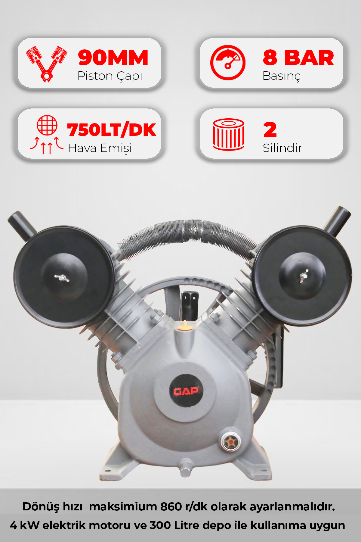 Compressor Head 8 Bar Piston G2090