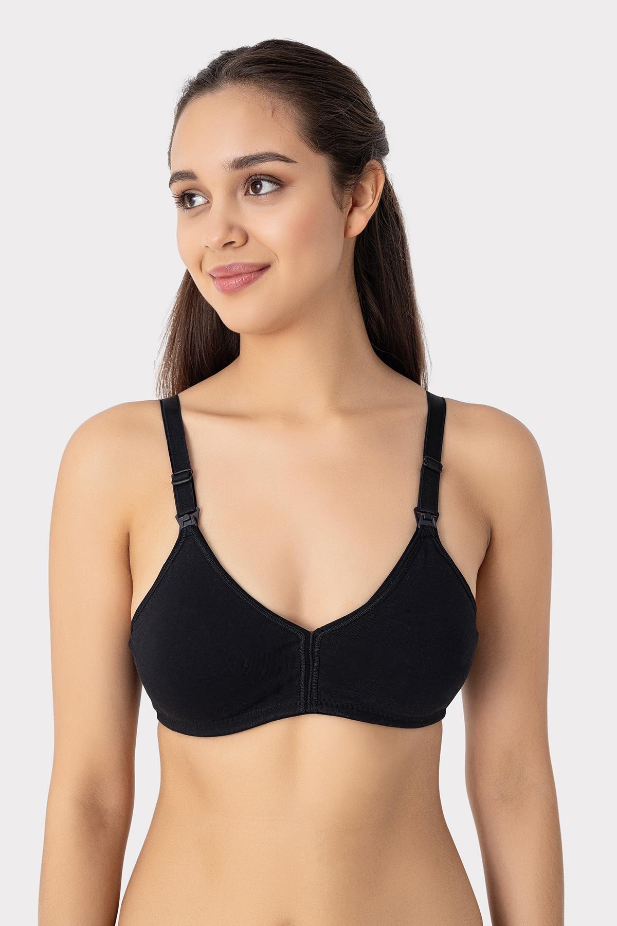 Arma Yıldız 2'li Paket Siyah Emzirme Sütyeni Pamuklu Likralı fotoğrafı 5 (önizleme)
