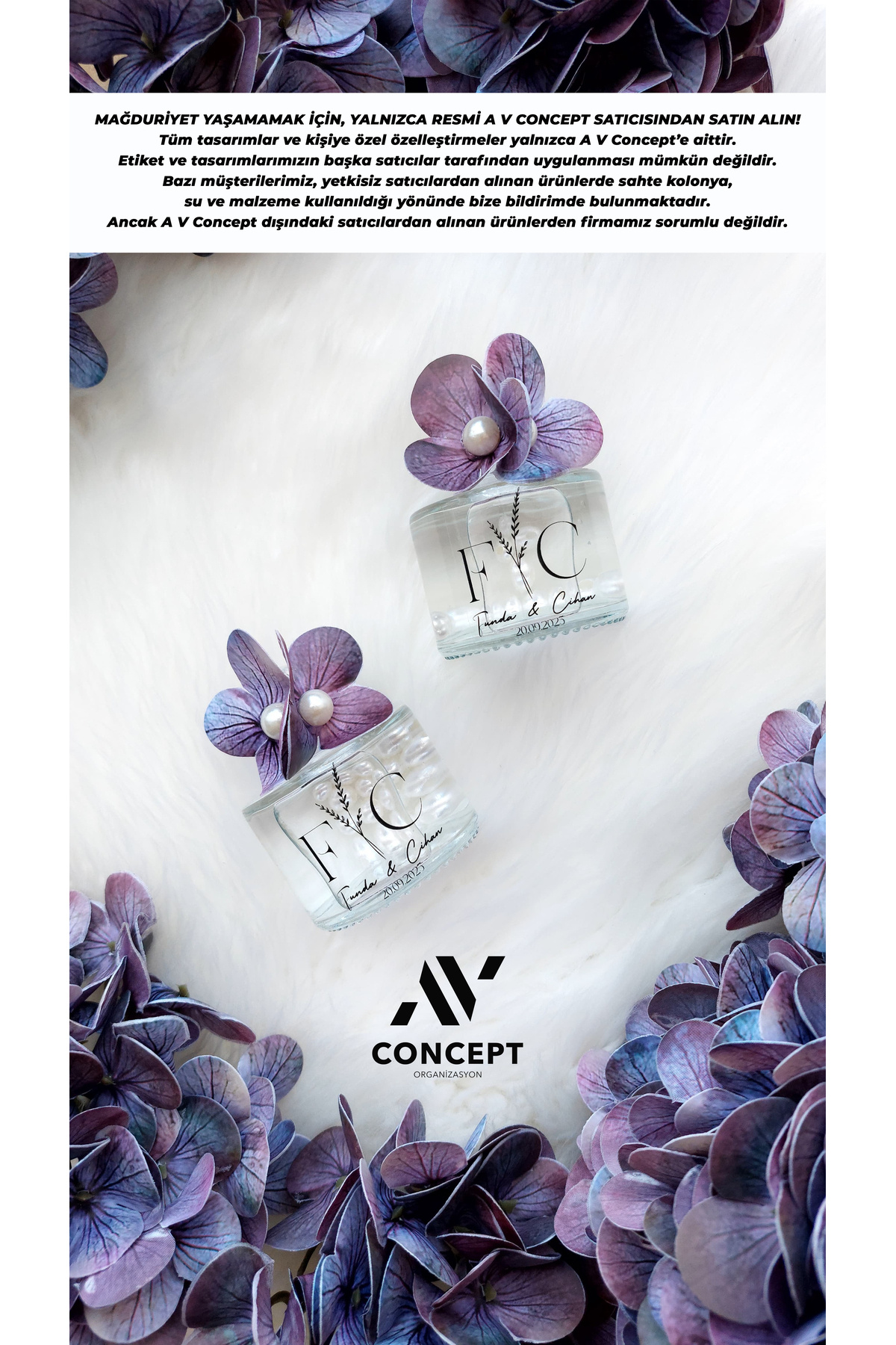 A V Concept 25 Adet Eyüp Sabri Tuncer Hediyelik Kolonya - Söz, Nişan, Nikah, Kına Ve Özel Günler