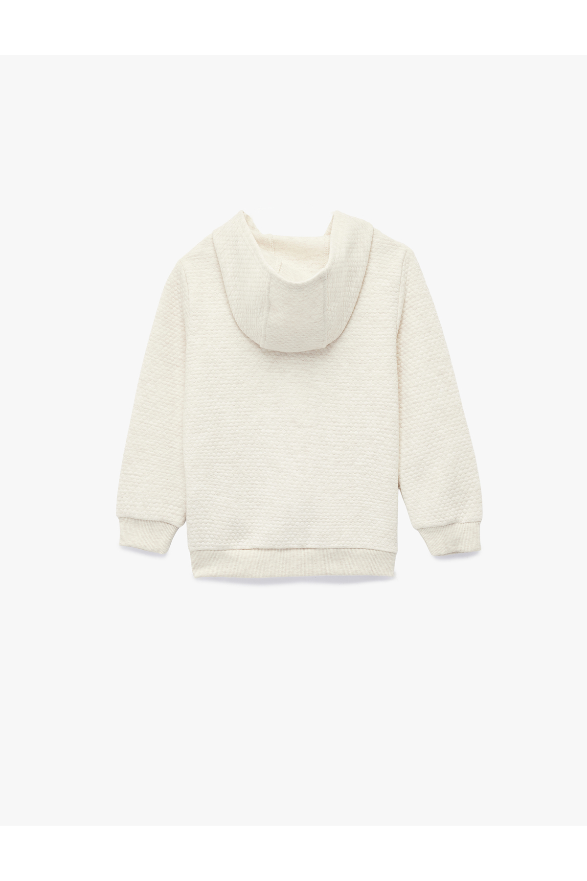 Koton Kapşonlu Dokulu Uzun Kollu Fermuarlı Sweatshirt fotoğrafı 2 (önizleme)