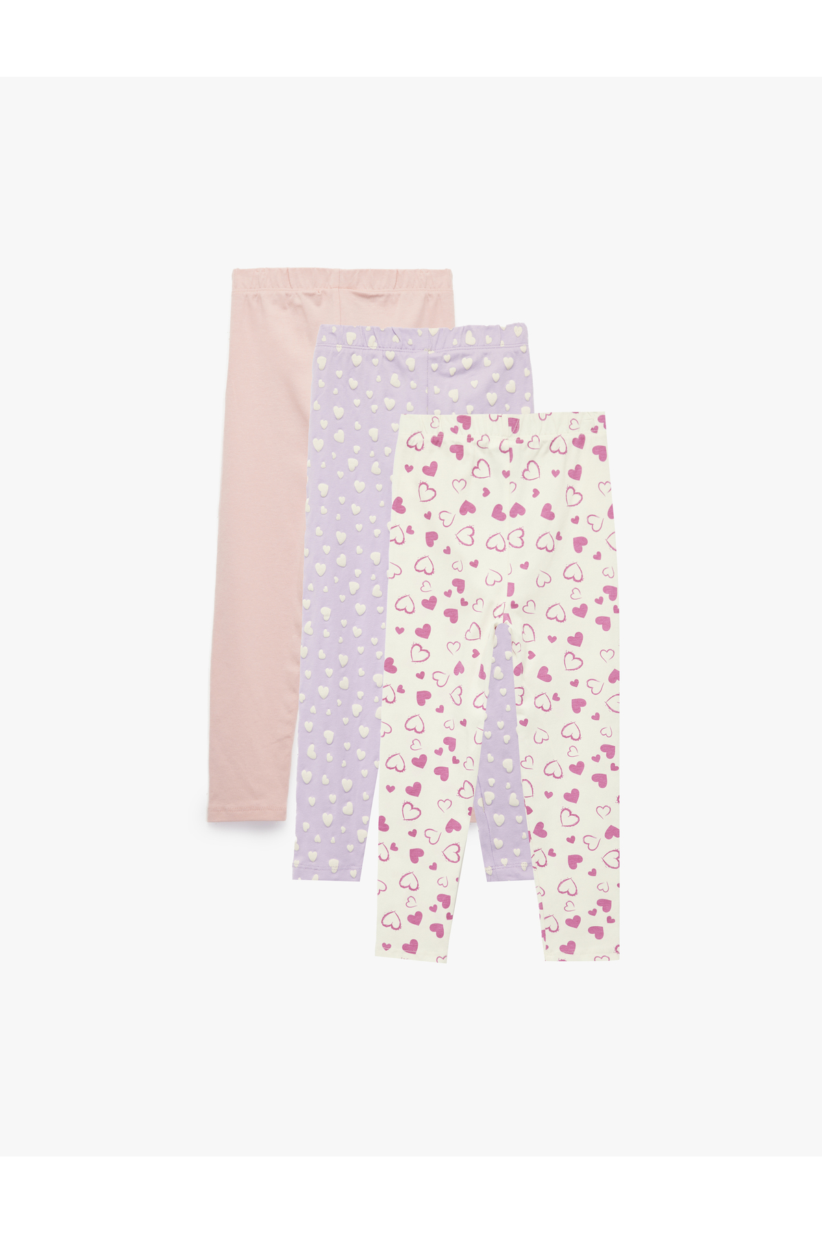 Koton Pamuklu Desenli Beli Lastikli 3'lü Tayt Seti fotoğrafı 2 (önizleme)