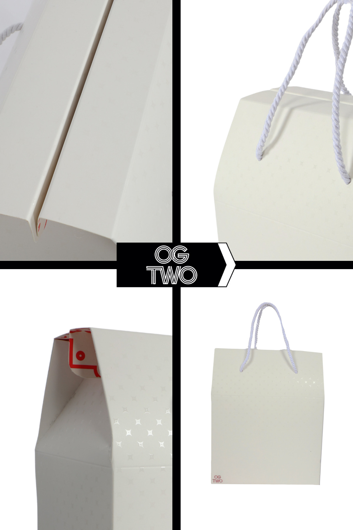 OGTWO Premium Konsept Tasarım Hediye Kutusu Çanta Boş Karton Hediye Paketi Hediyelik Beyaz - 24x14x20cm fotoğrafı 2 (önizleme)