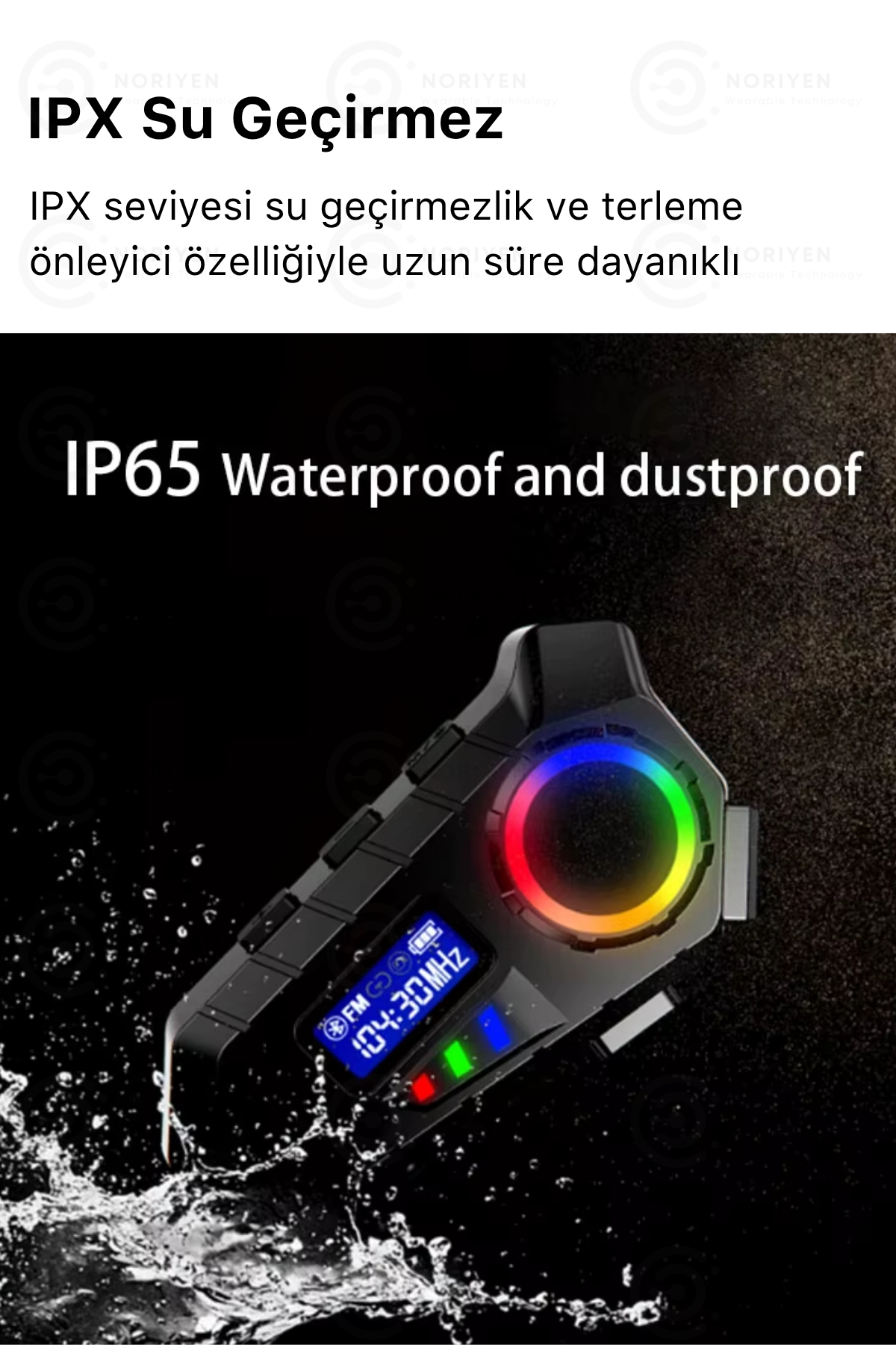 Yeni Nesil Motosiklet Kask Interkom Mikrofonlu Gürültü Engelleyici Y30 Bluetooth Kulaklık