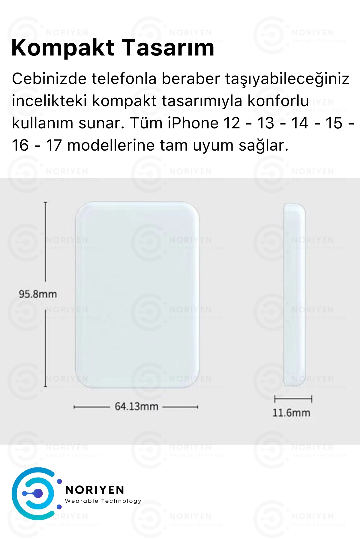 Yeni Nesil Magsafe Battery Pack iPhone Tam Uyumlu Powerbank Kablosuz Wireless Batarya Şarj Aleti
