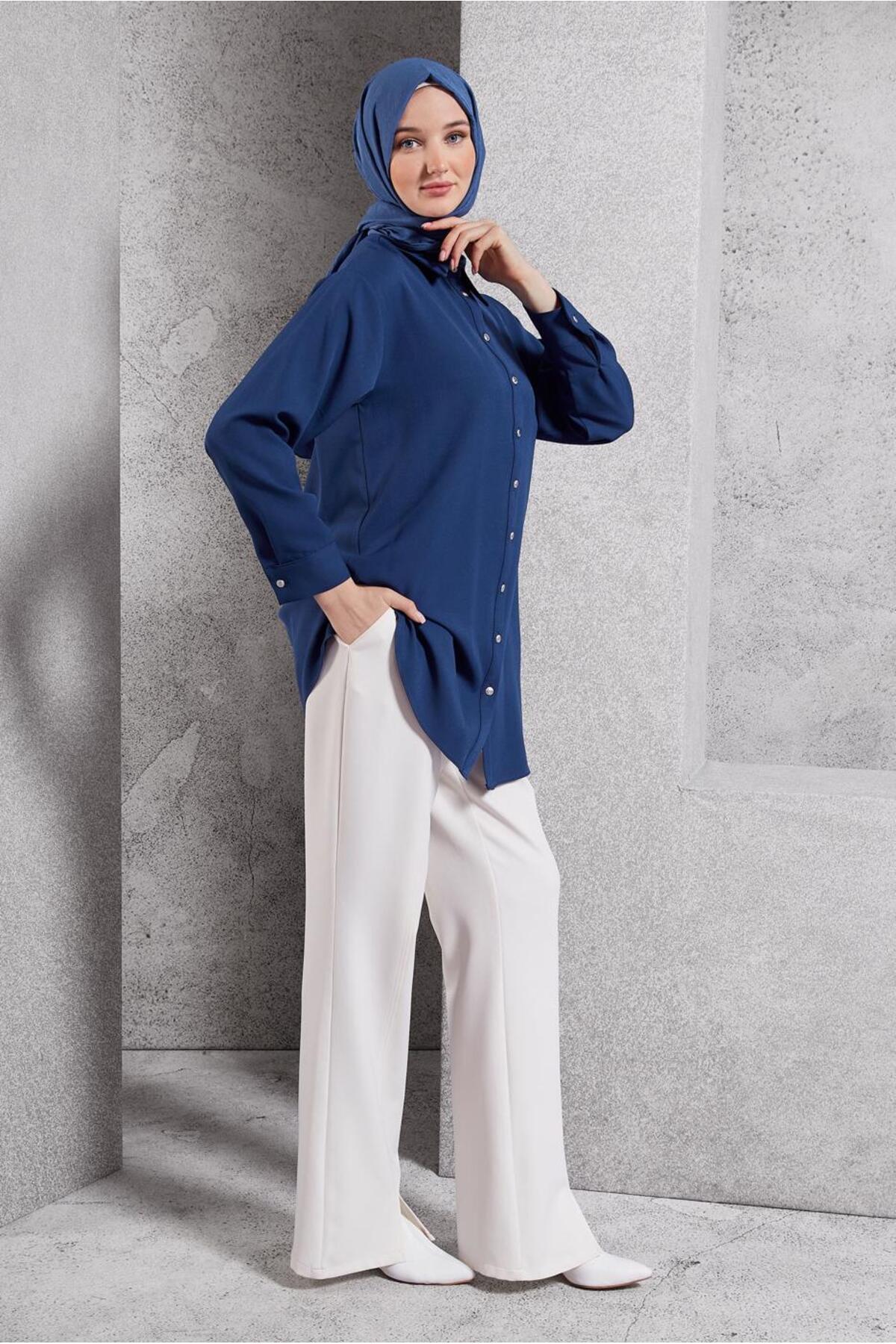 آلوینا پیراهن یقهدار تونیک ۴۵۰۶۸ آلوینا پیراهن یقهدار تونیک ۴۵۰۶۸