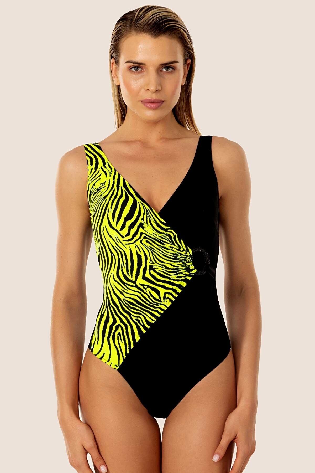 49600 Yellow Wrap-Up Swimsuit