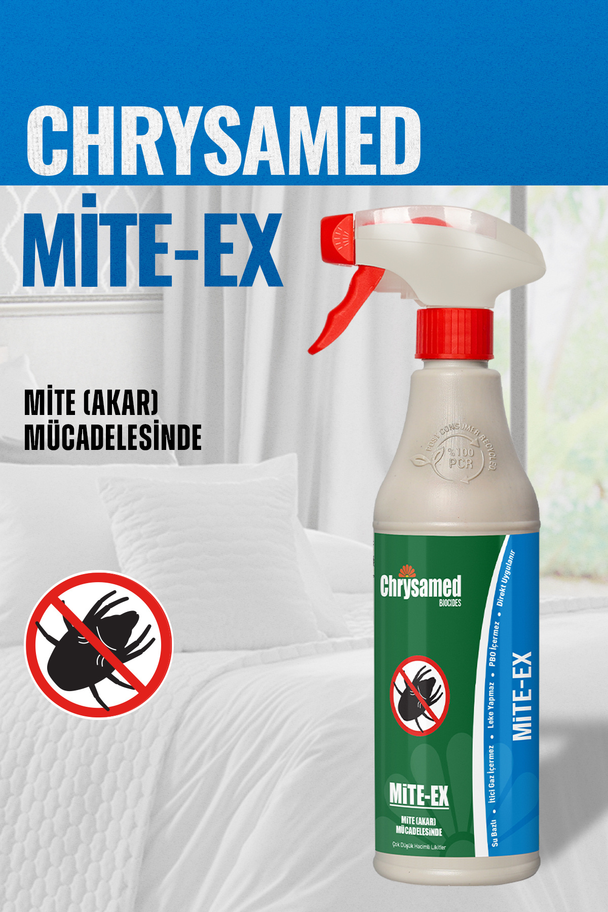 Chrysamed MİTE-EX 500 ML MITE (AKAR) MÜCADELE İÇİN ETKİLİ BÖCEK İLACI