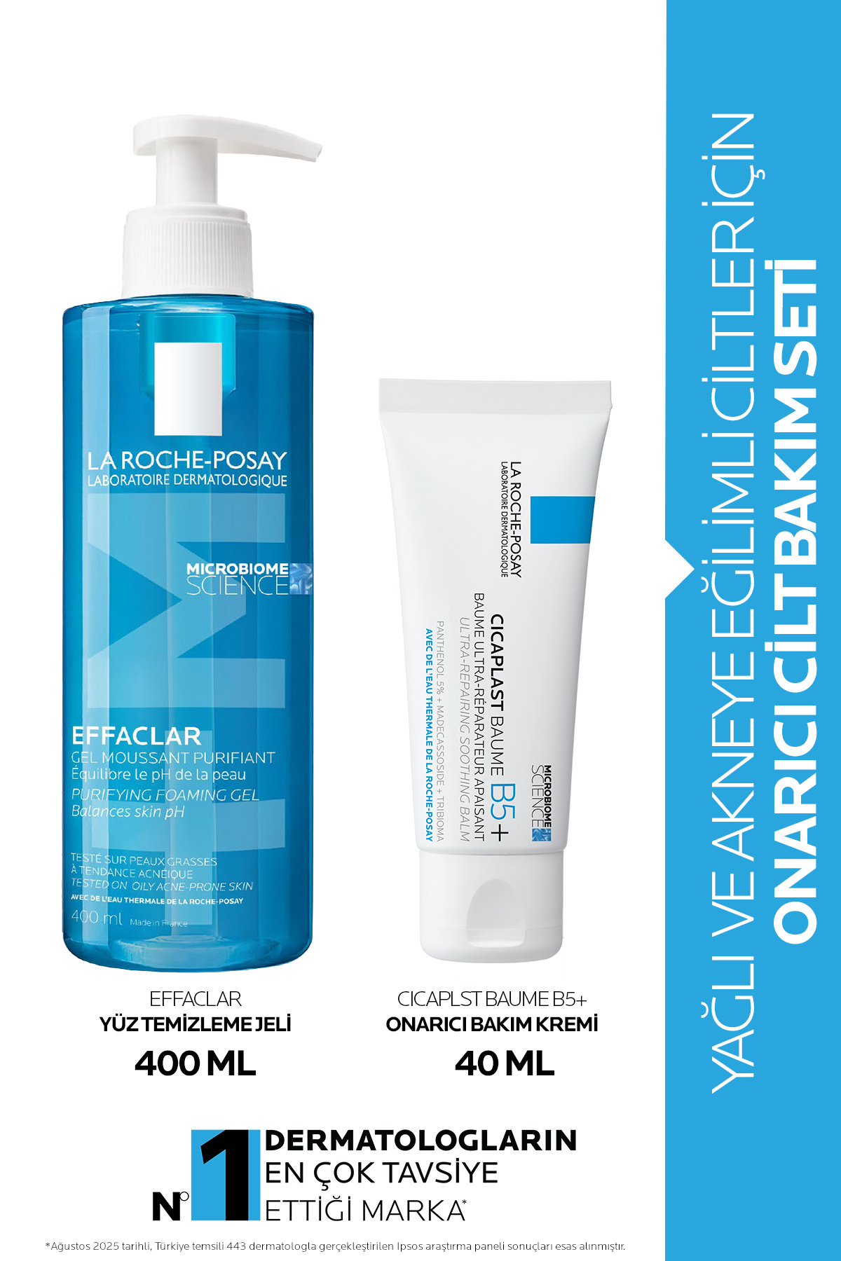 La Roche Posay Yağlı ve Akneye Eğilimli Ciltler için Onarıcı Cilt Bakım Seti