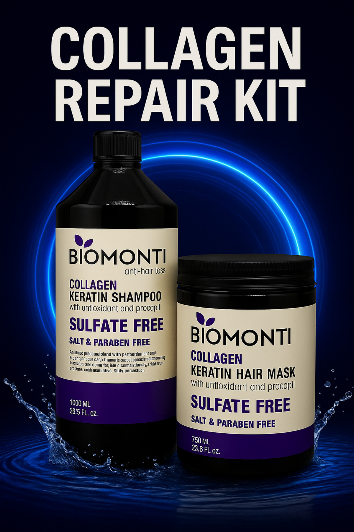 BİOMONTİ COLLAGEN Keratin Şampuan + Saç Maskesi