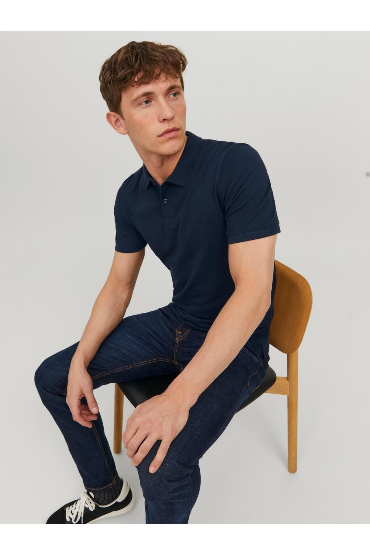 تیشرت یقه پلو مردانه راسته آستین کوتاه | جک اند جونز Jack & Jones 121365161 - تصویر 5
