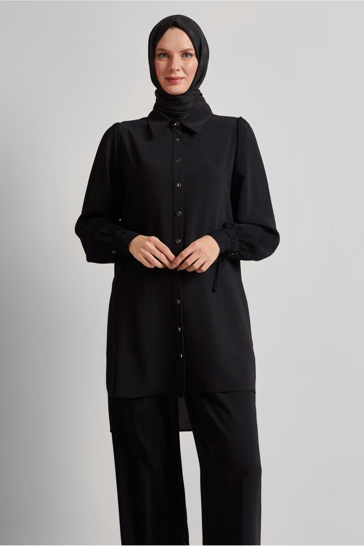 آلوینا ست پیراهن یقه‌دار و شلوار ۴۵۶۱۷