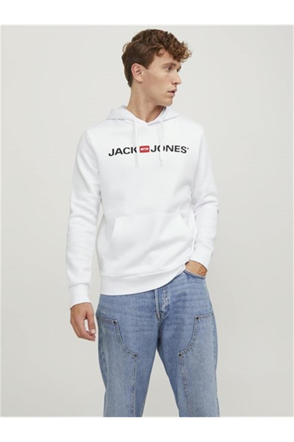 جک اند جونز سویشرت کلاه‌دار لوگودار - Corplogo