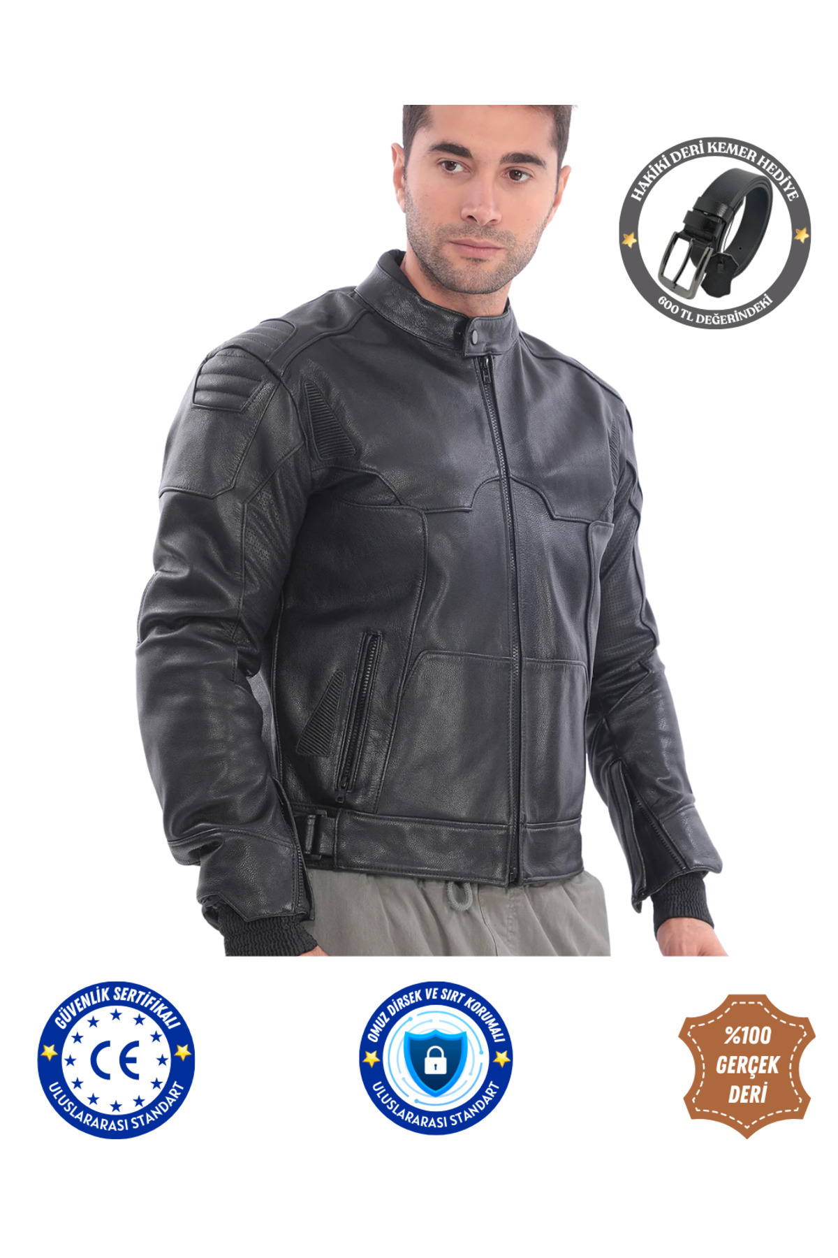 Genel Markalar Cm7 Arnold Deri Motorcu Montu Erkek