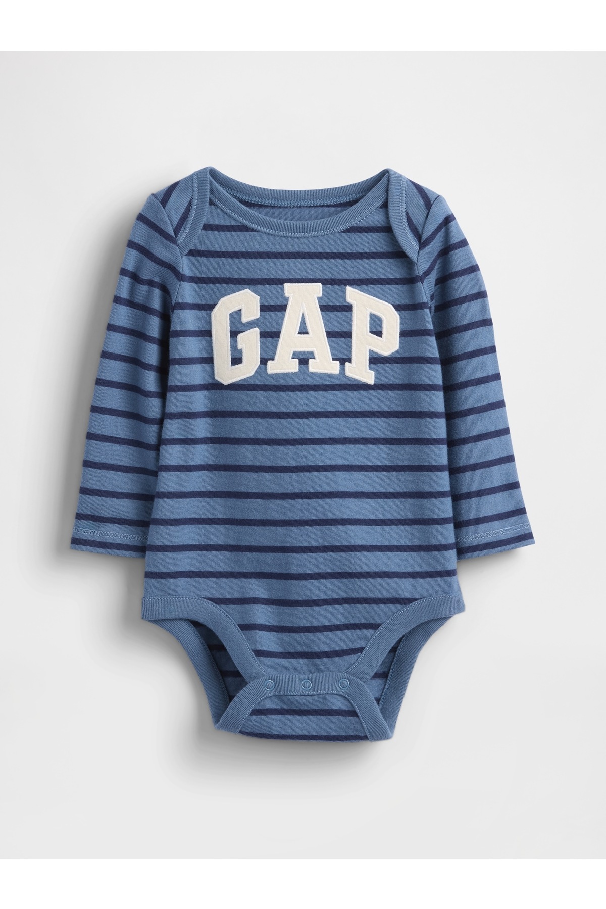 GAP Bebek Mavi Organik Pamuk Logo Bodysuit