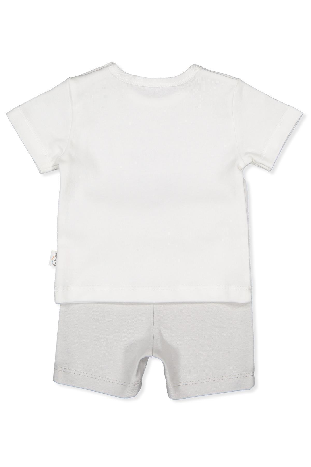 Bebetto İNTERLOK ŞORTLU PİJAMA TAKIMI 2Lİ (WHALES) GRİ fotoğrafı 2 (önizleme)