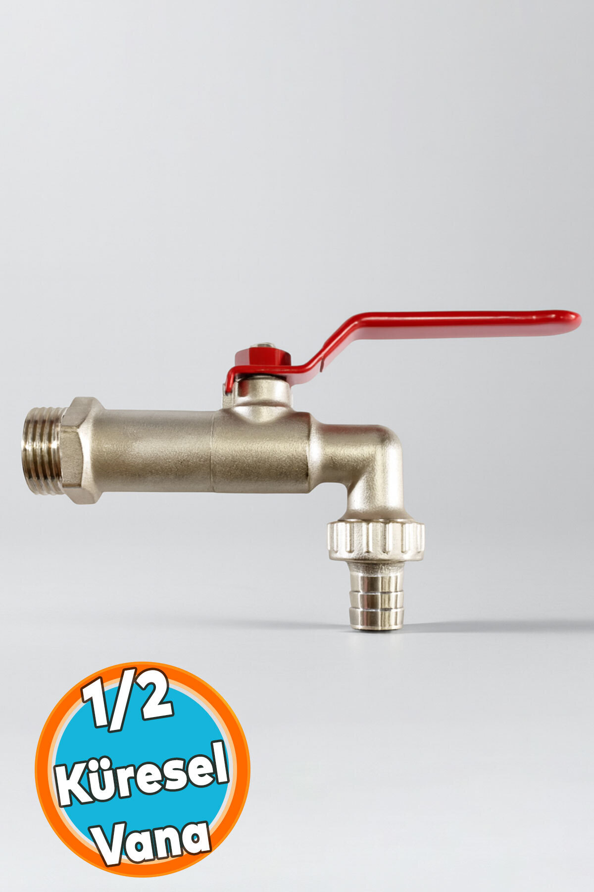 NZB Küresel 1/2 Rekorlu Krom Bahçe Musluğu Korozyona Dayanıklı Rekorlu Tam Geçişli Bahçe Musluğu