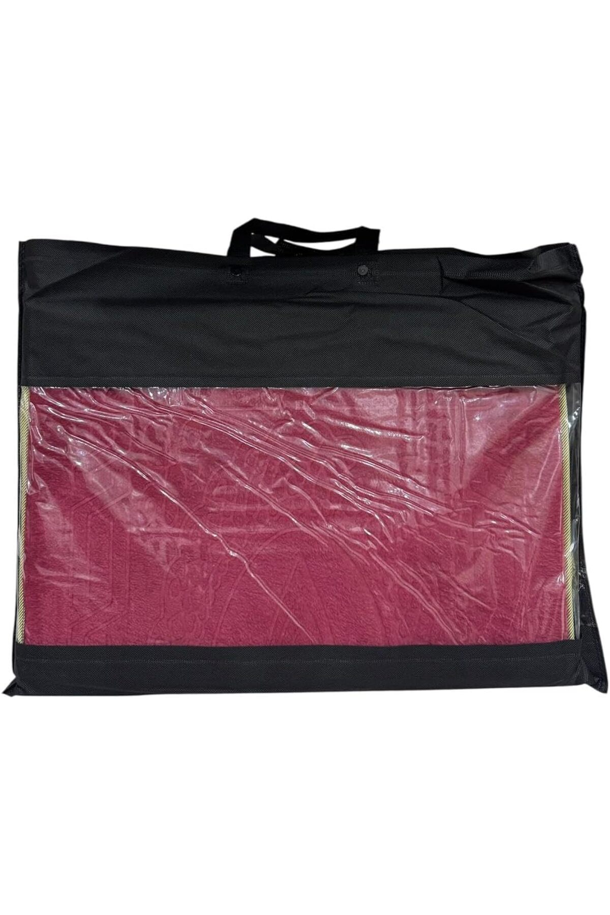 سجادة صلاة إسلامية 2 في 1 قابلة للطي للكرسي والتأمل والنزهات مع مسند للظهر (أحمر غامق)