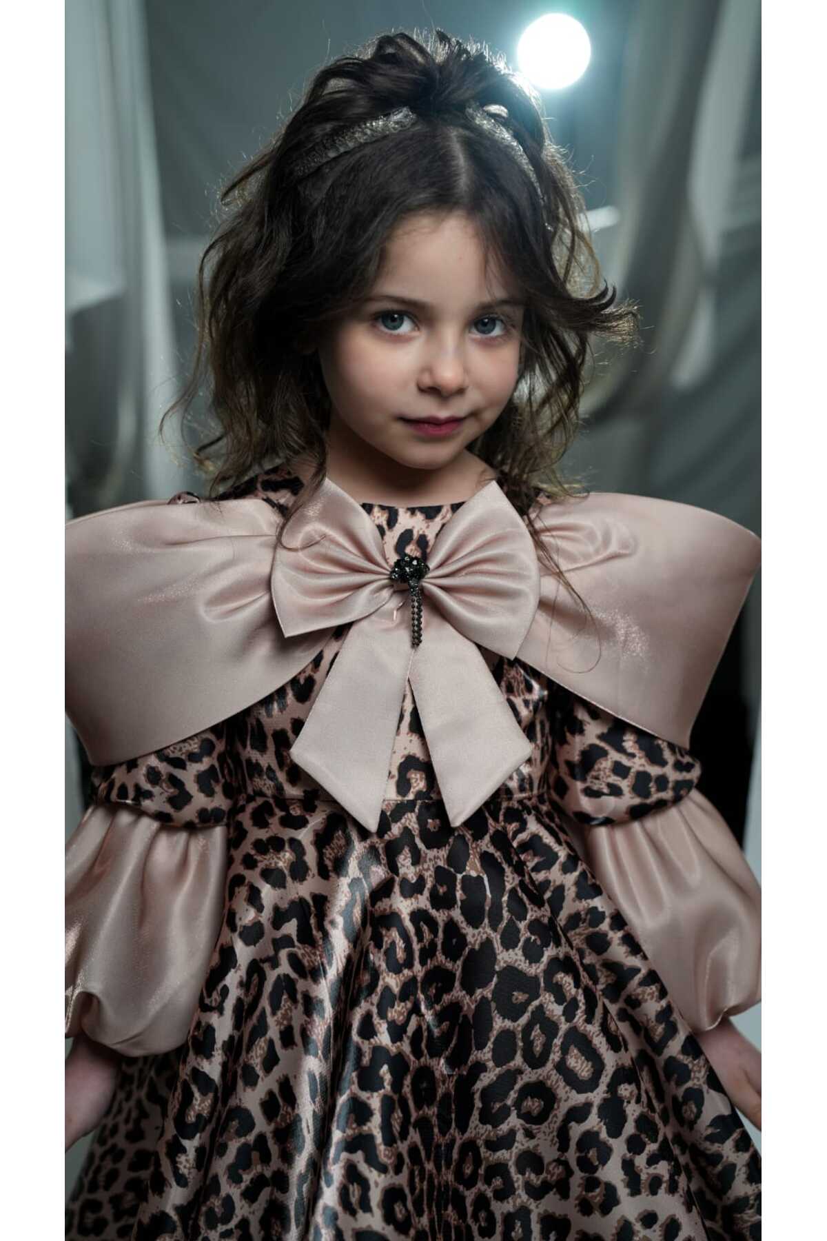 Miss Lorin Kids LEOPARLI ÇOCUK ELBİSE