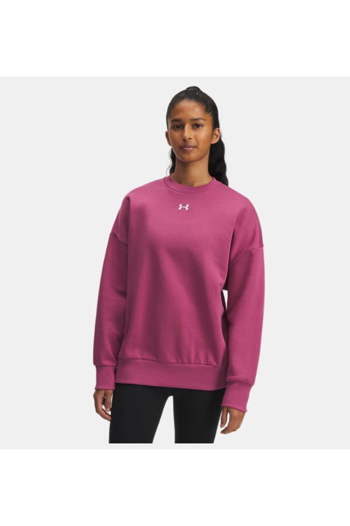 Under Armour Kadın UA Rival Fleece Oversized Bisiklet Yaka Sweatshirt 1386463-659