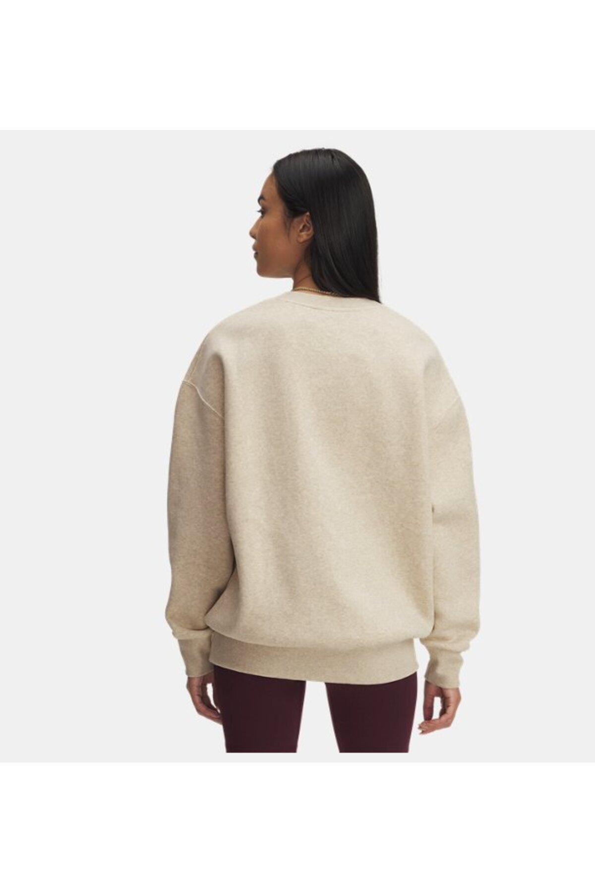 Under Armour Kadın UA Icon Fleece Oversized Bisiklet Yaka Sweatshirt 1379475-305 görsel 2