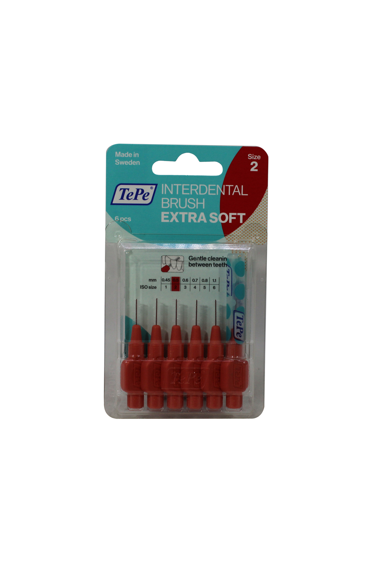 TePe Blister Extra Soft Arayüz Fırçası Kırmızı 0.5Mm 6