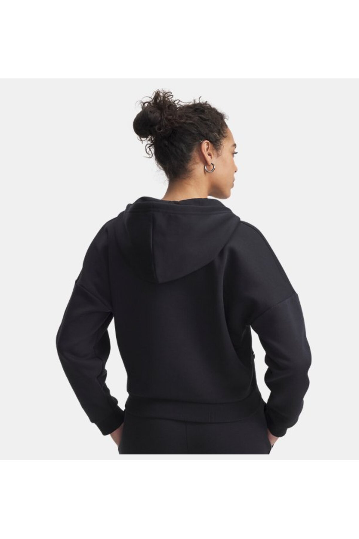Under Armour Kadın UA Rival Fleece Piped Yarım Fermuarlı Kapüşonlu Sweatshirt 6003707-005 görsel 2