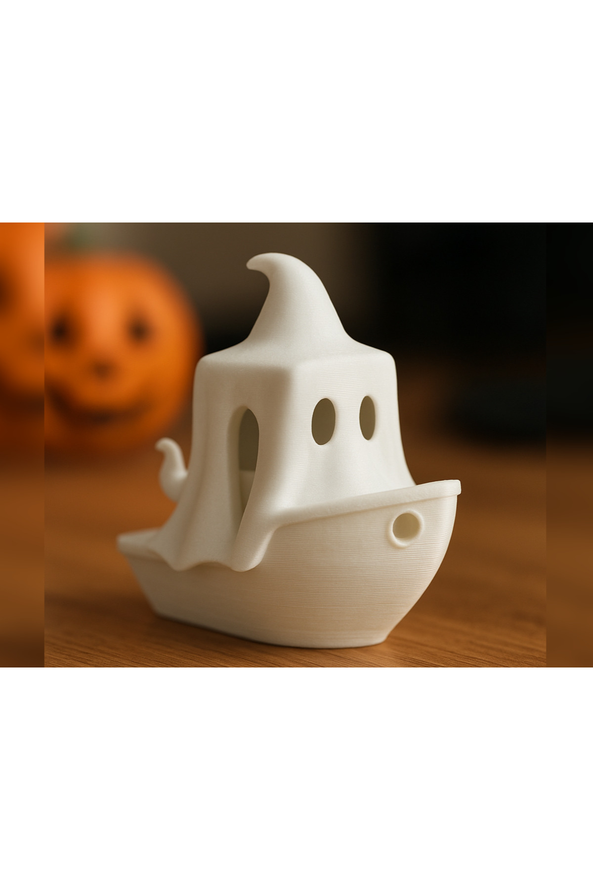 Cadılar Bayramı Temalı Boo Nchy Ghost Benchy Özel Tasarım - 3D Baskı