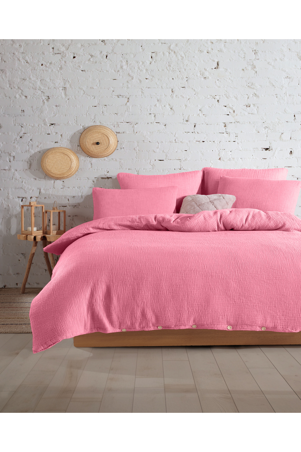 destinyhometex Premium %100 Pamuk King Size Müslin Nevresim Takımı 220X240 cm