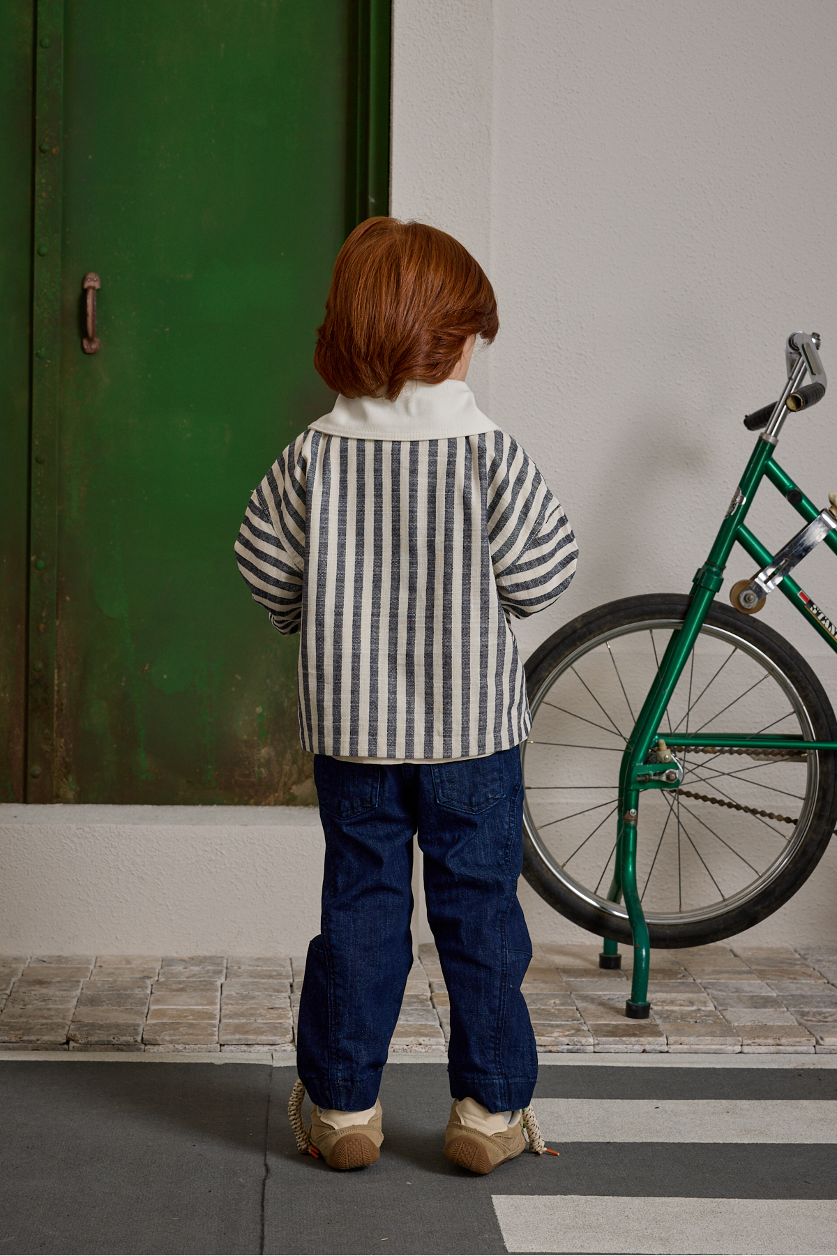 Fahhar Kids Yakalı Çizgili Ceket Lacivert fotoğrafı 3 (önizleme)