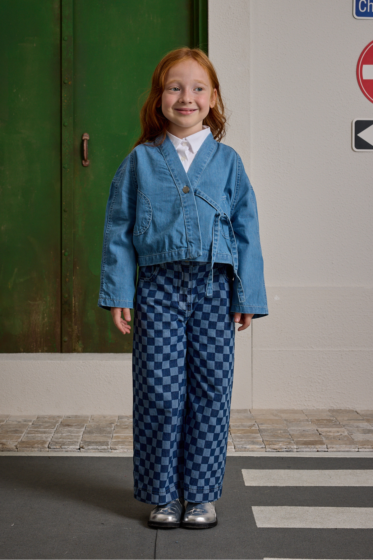 Fahhar Kids Denim Kimono Ceket Açık mavi fotoğrafı 5 (önizleme)