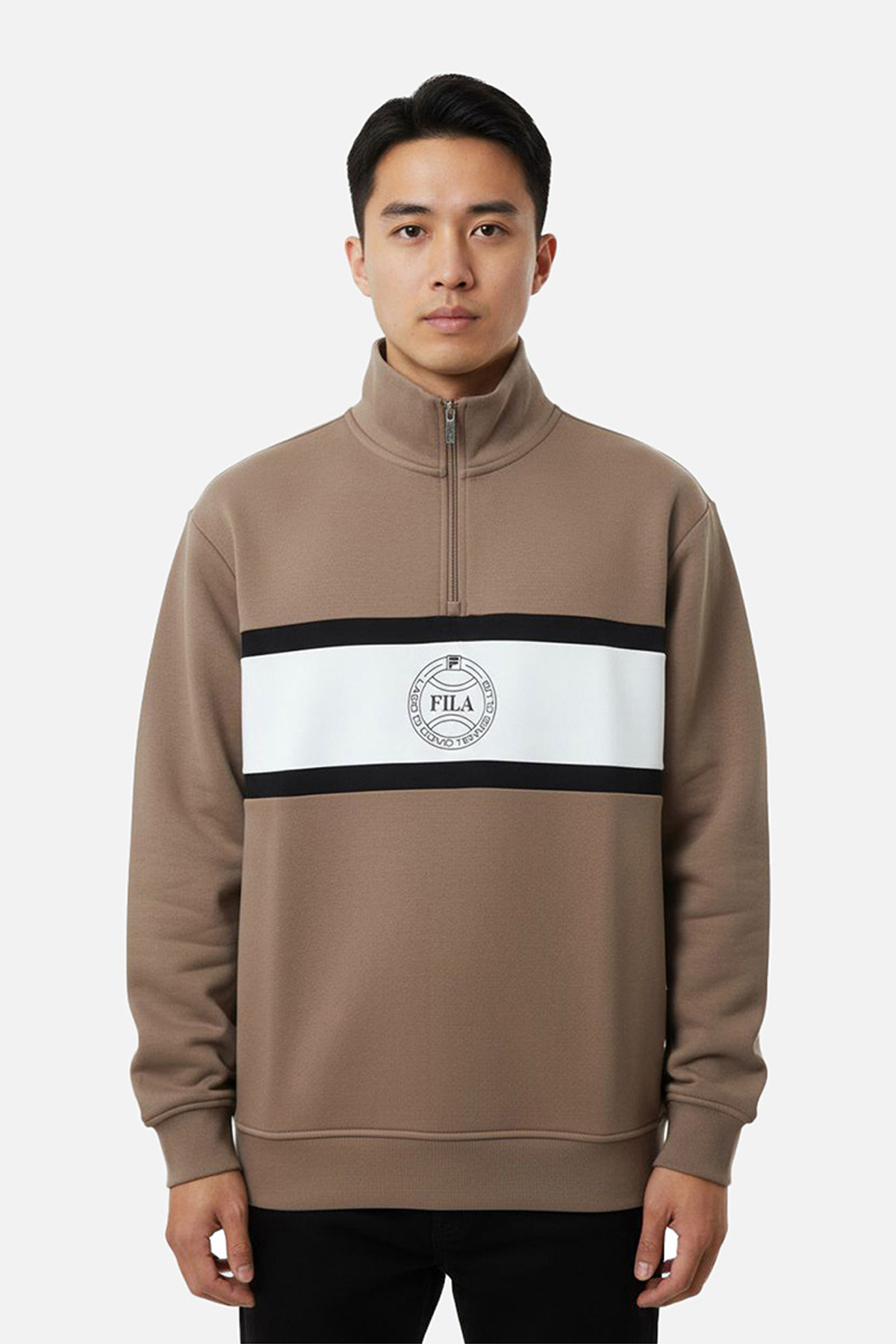 فیلا سویشرت مردانه نیم زیپ Parella گشاد نیم زیپ Fam1113.73149