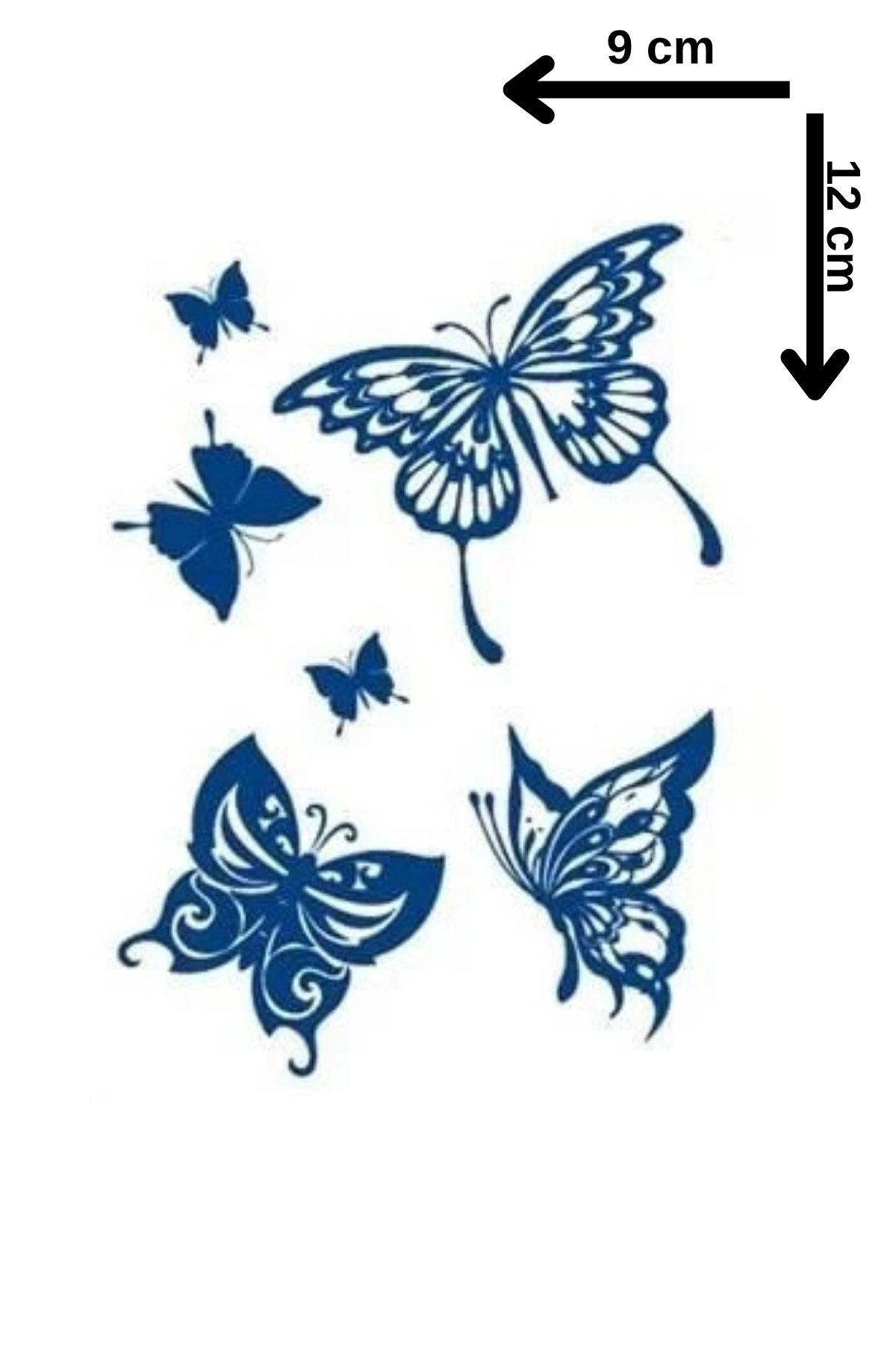 Barly 30 Gün / 1 Ay Kalıcı Karışık Figürlü 12 Saat Sonra Kararan Geçici Dövme Tattoo