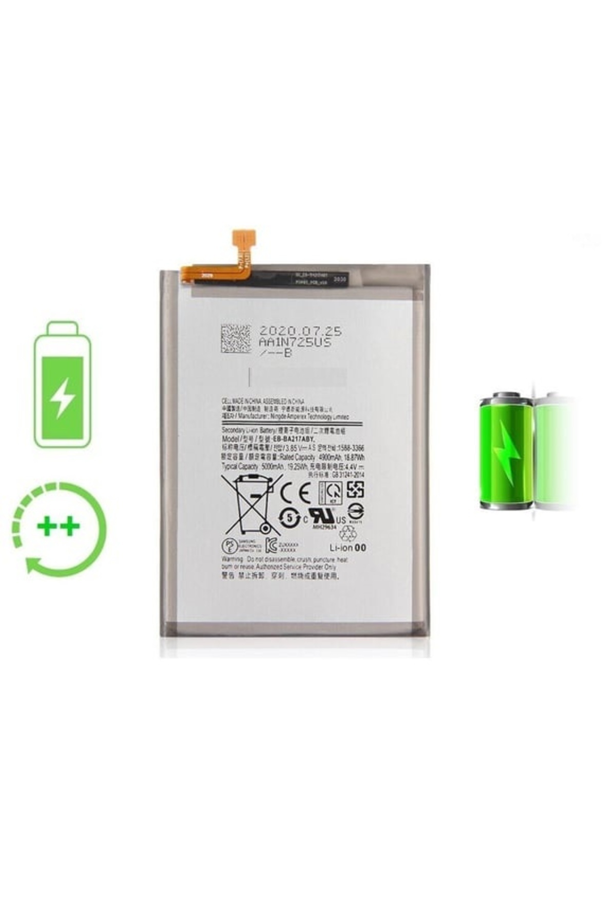 Genos Samsung Galaxy A02 A205F ile Uyumlu A+ Kalite Pil Batarya