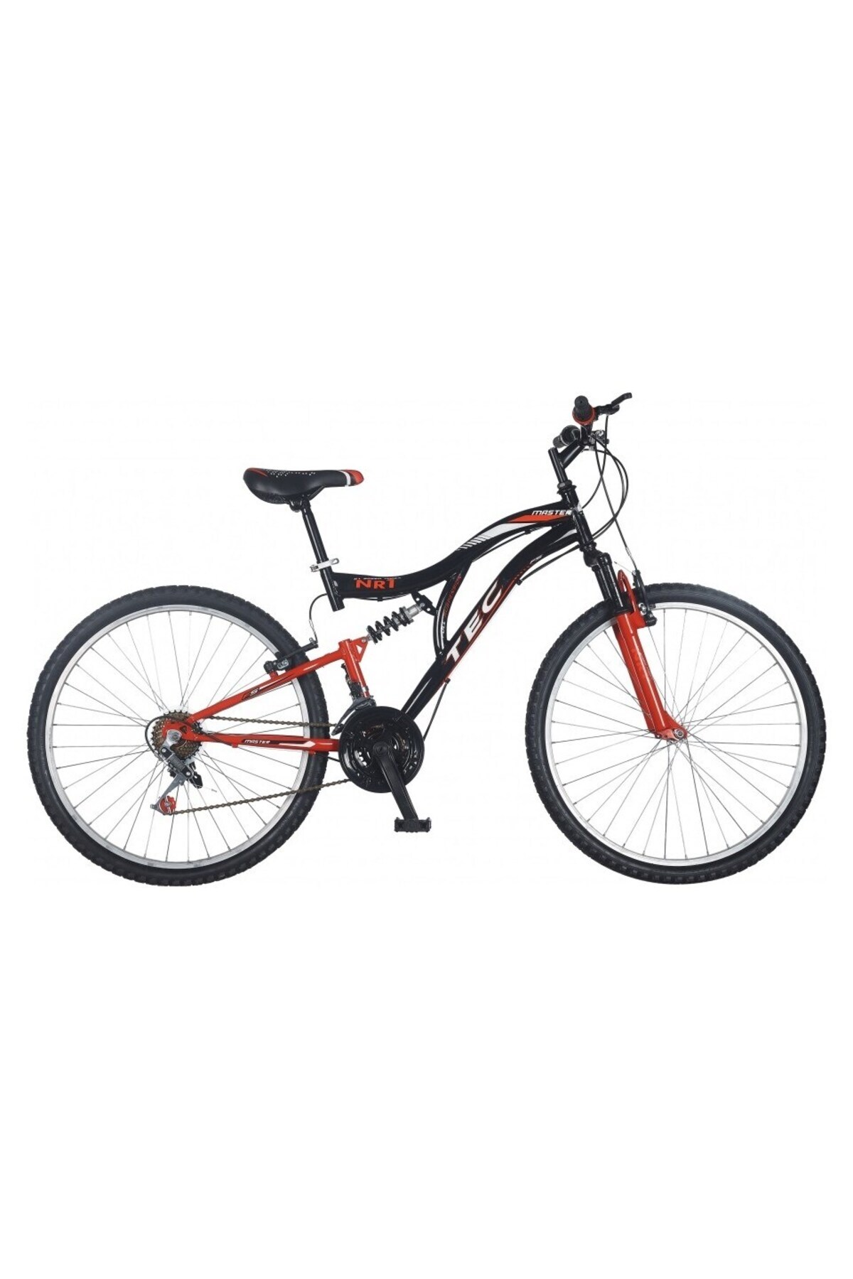 OEM Belderia Tec Master 26 Jant 21 Vites Çift Amortisörlü Dağ Bisikleti 48 Cm Siyah / Kırmızı
