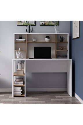 Home İzi Liora Çalışma Masası - Beyaz/Rahle