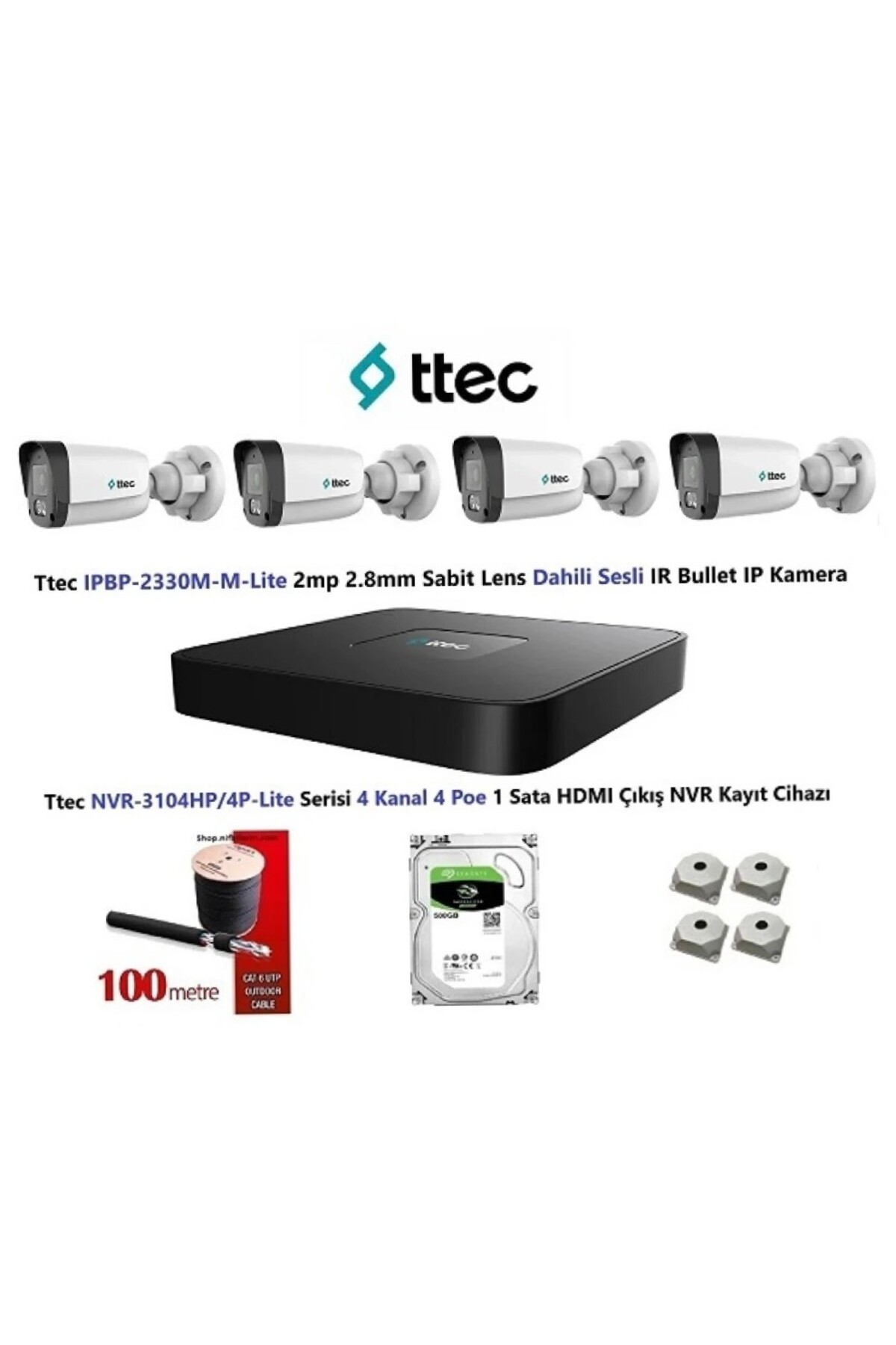 Ttec Güvenlik Kamerası seti 2mp. ip - Fiyatı, Yorumları