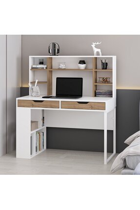 Home İzi Mila Çalışma Masası - Beyaz/Rahle