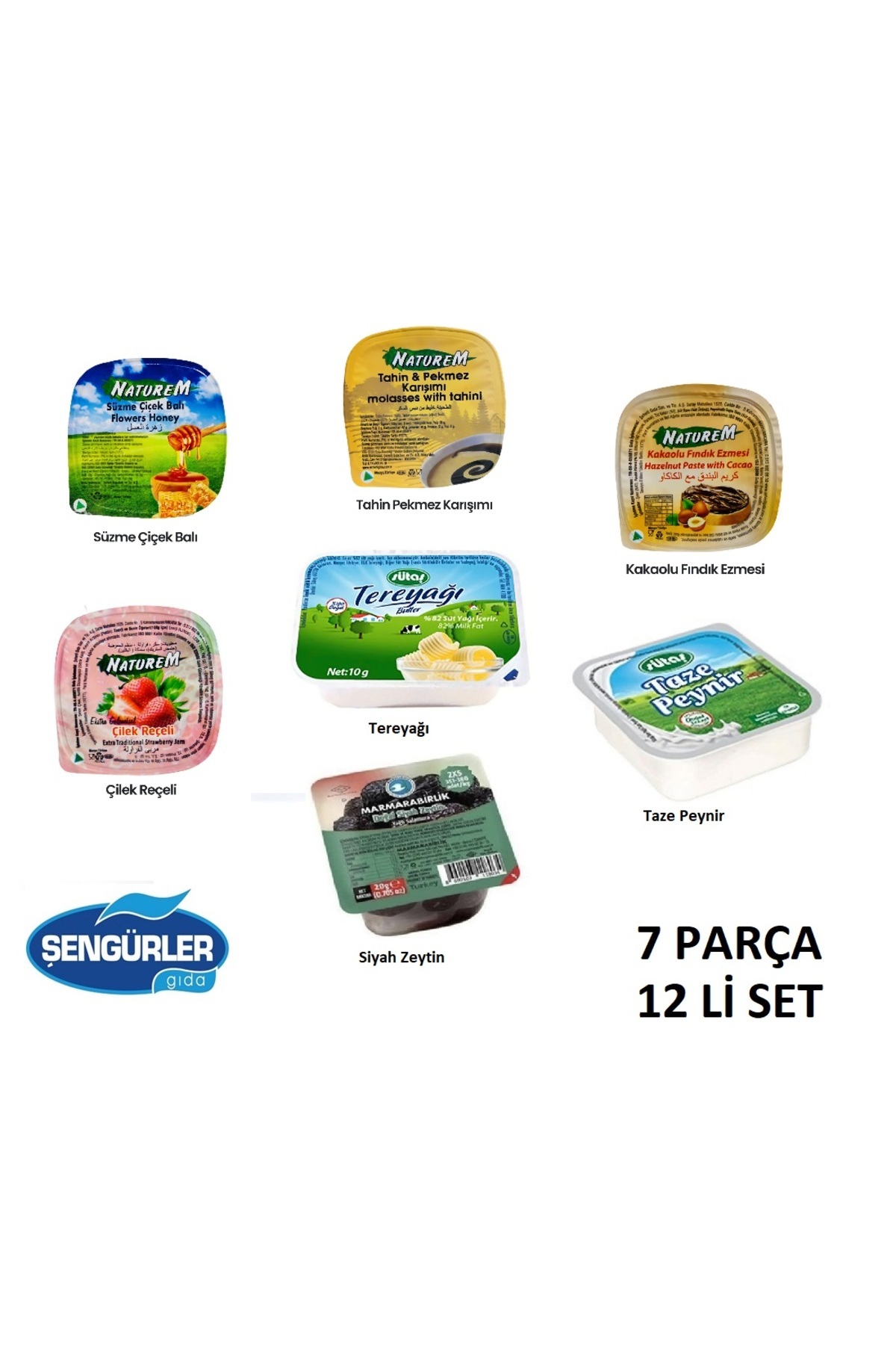 ŞENGÜRLER KAHVALTILIK PİKNİK SET 7 PARÇA (12 Lİ SET)