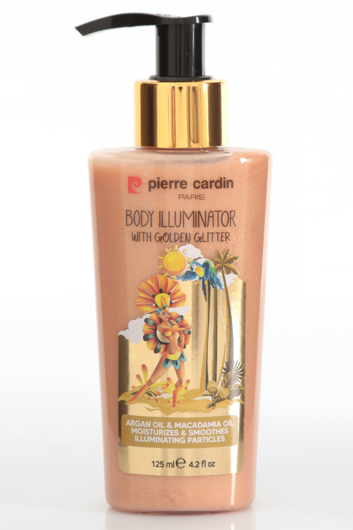 Pierre Cardin Body Illuminator With Golden Glitter-Altın Işıltılı Vücut Aydınlatıcı-125ml