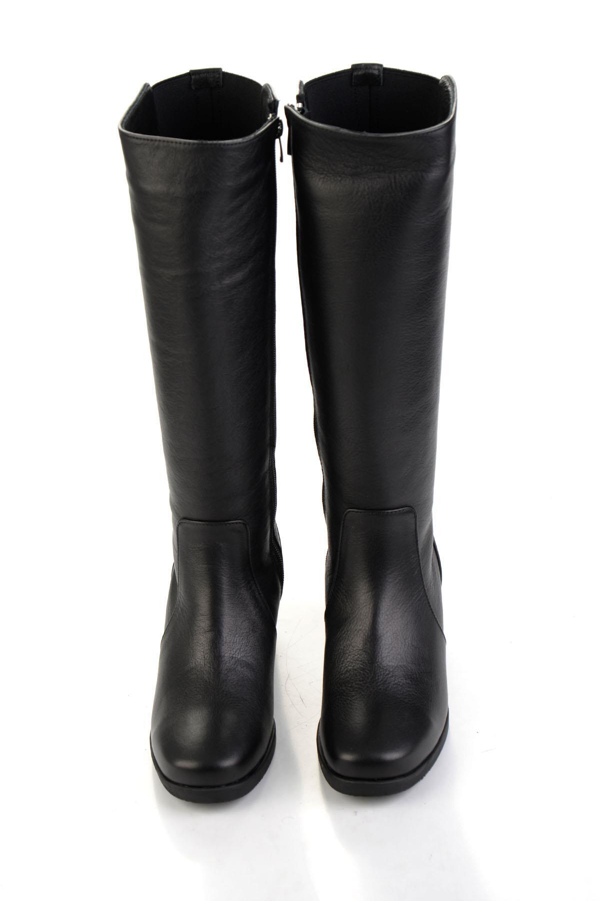 Bambi  Siyah Hakiki Deri Kadın Çizme K03586333303 - Görsel 4