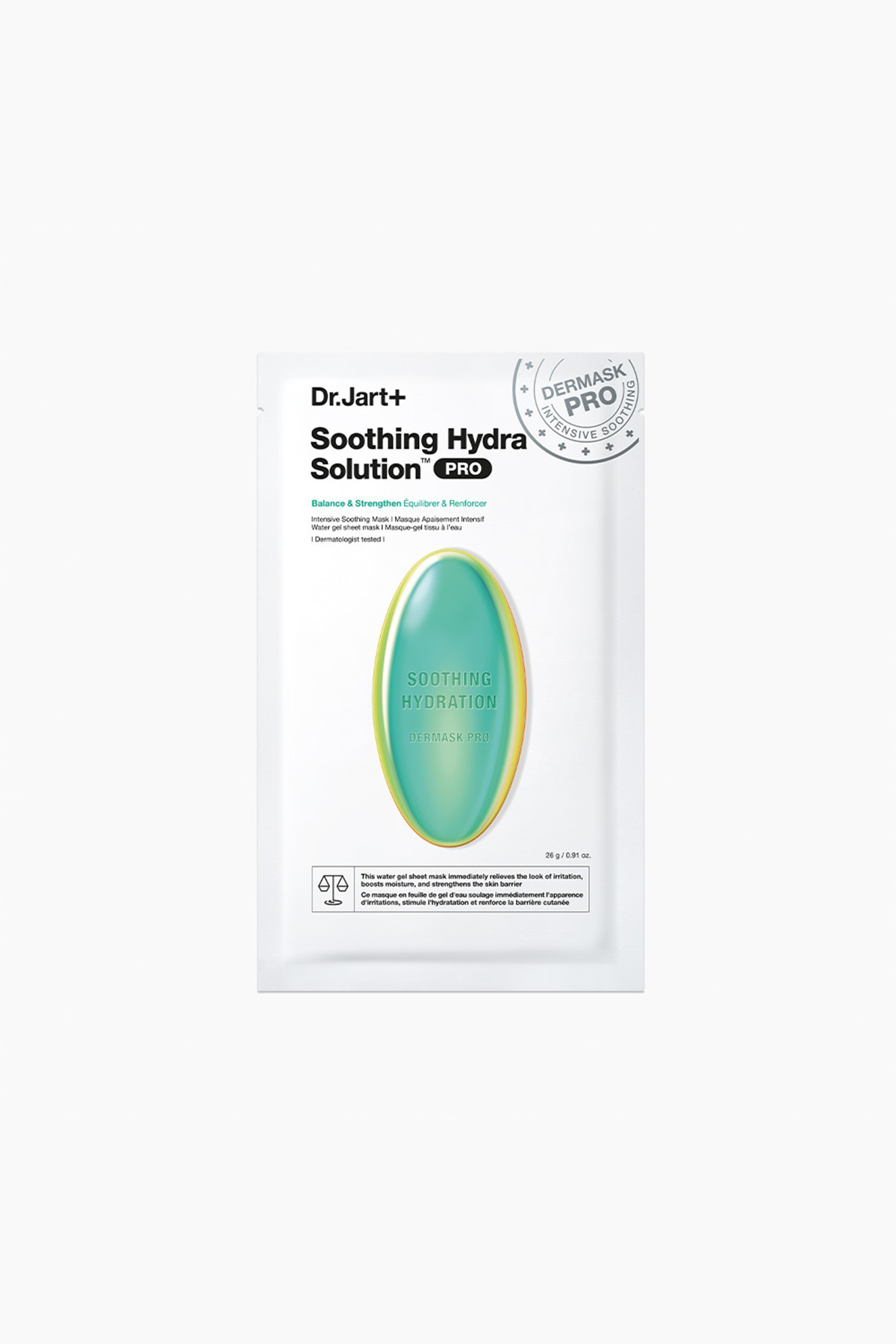Dr.Jart Dermask Soothing Hydra Solution Pro – Cildi Rahatlatmaya ve Nemlendirmeye Yardımcı Maske 26GM/.91OZ