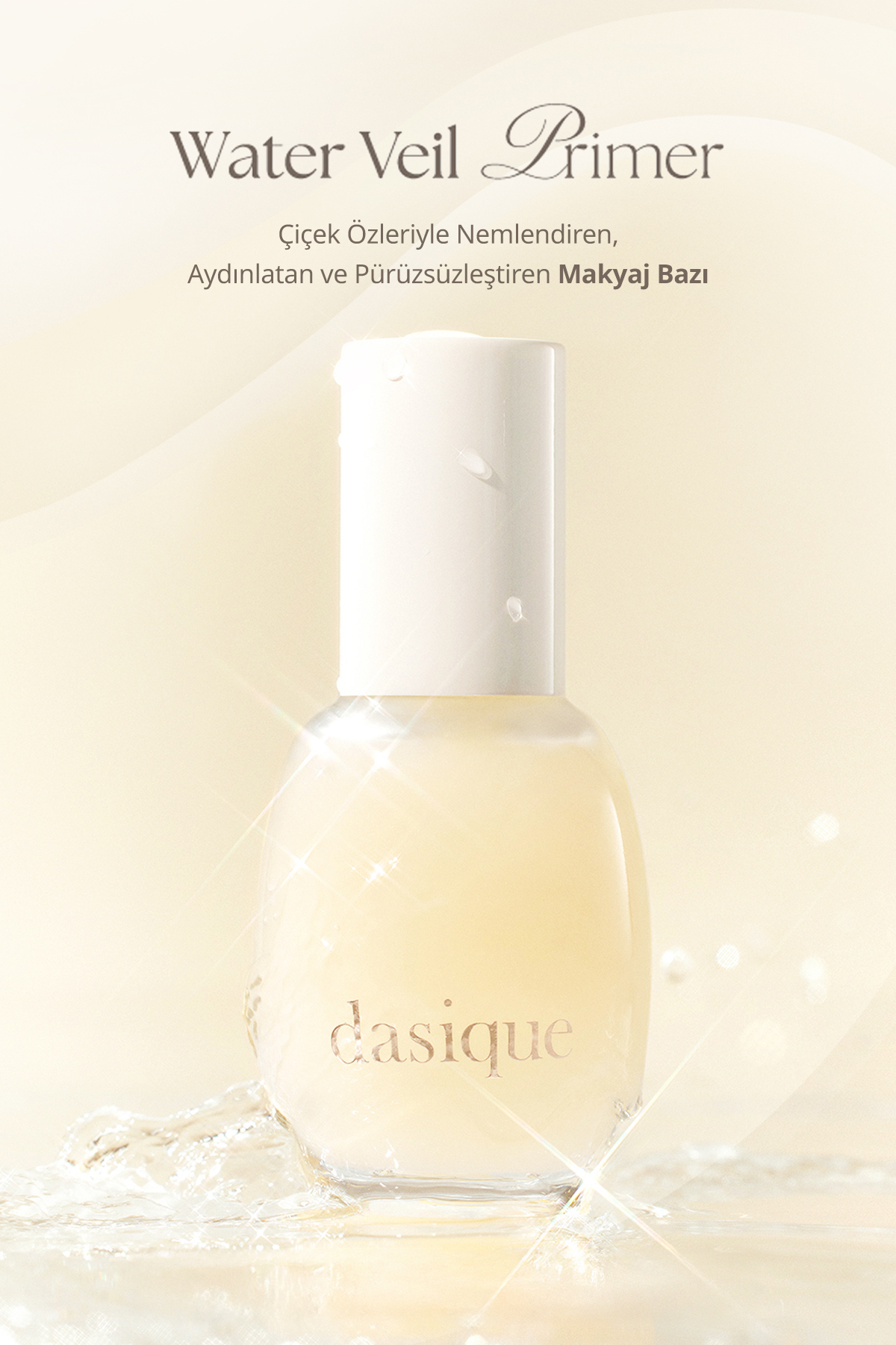 Çiçek Özleriyle Nemlendiren, Aydınlatan ve Pürüzsüzleştiren Makyaj Bazı Water Veil Primer — بژ 8696 — تصویر 9 از 9