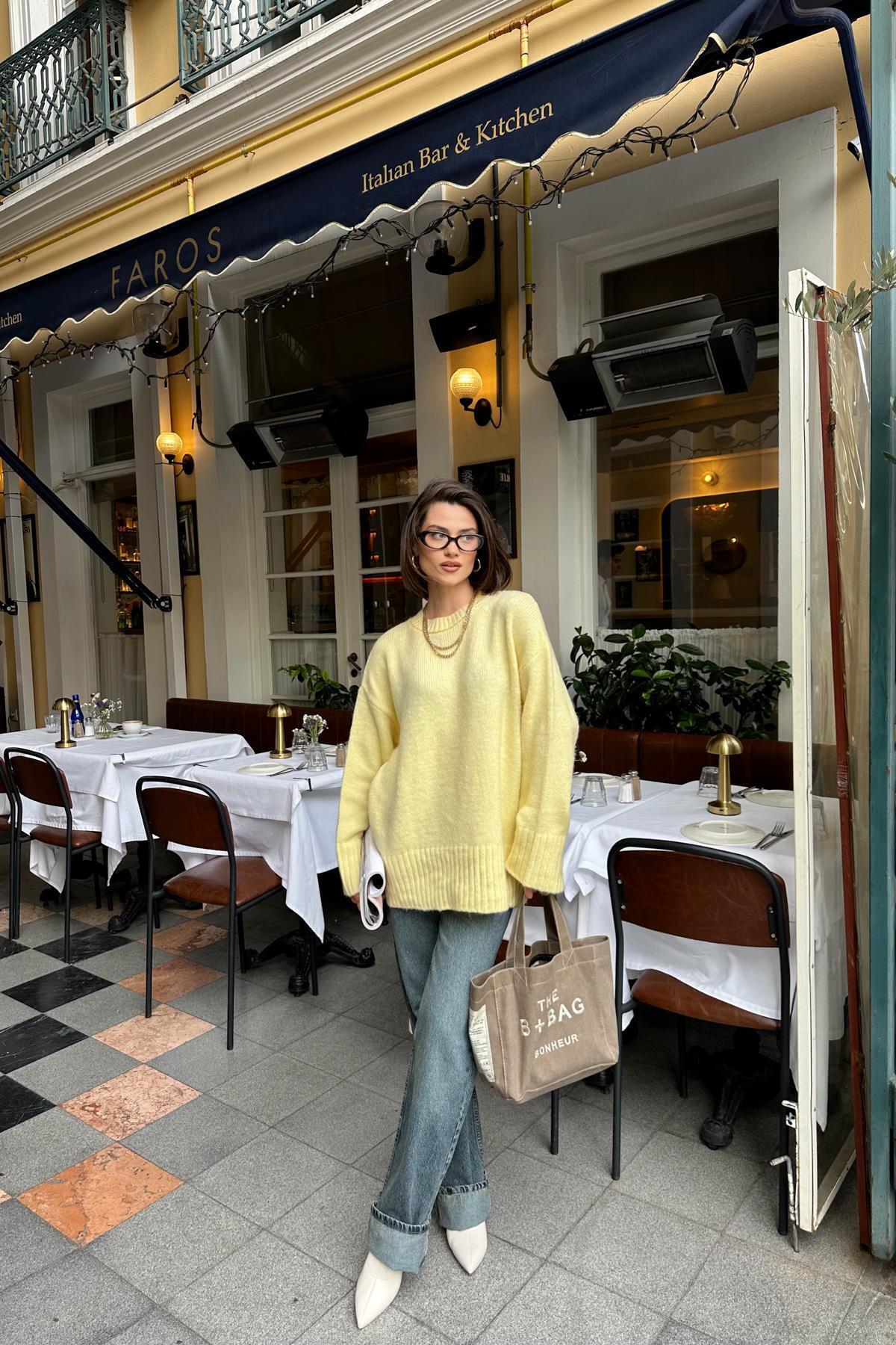 mylove Oversize Kazak Sarı