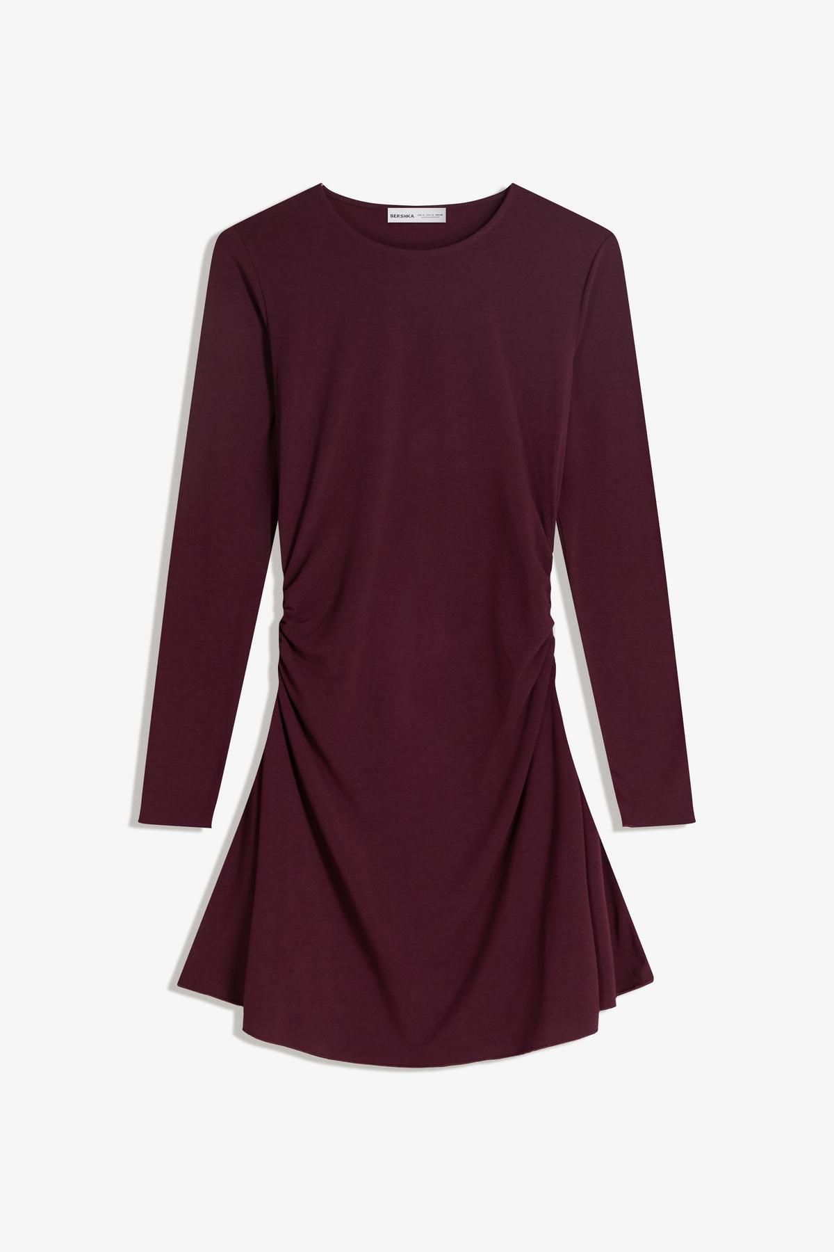 Bershka Uzun kollu mini büzgülü elbise