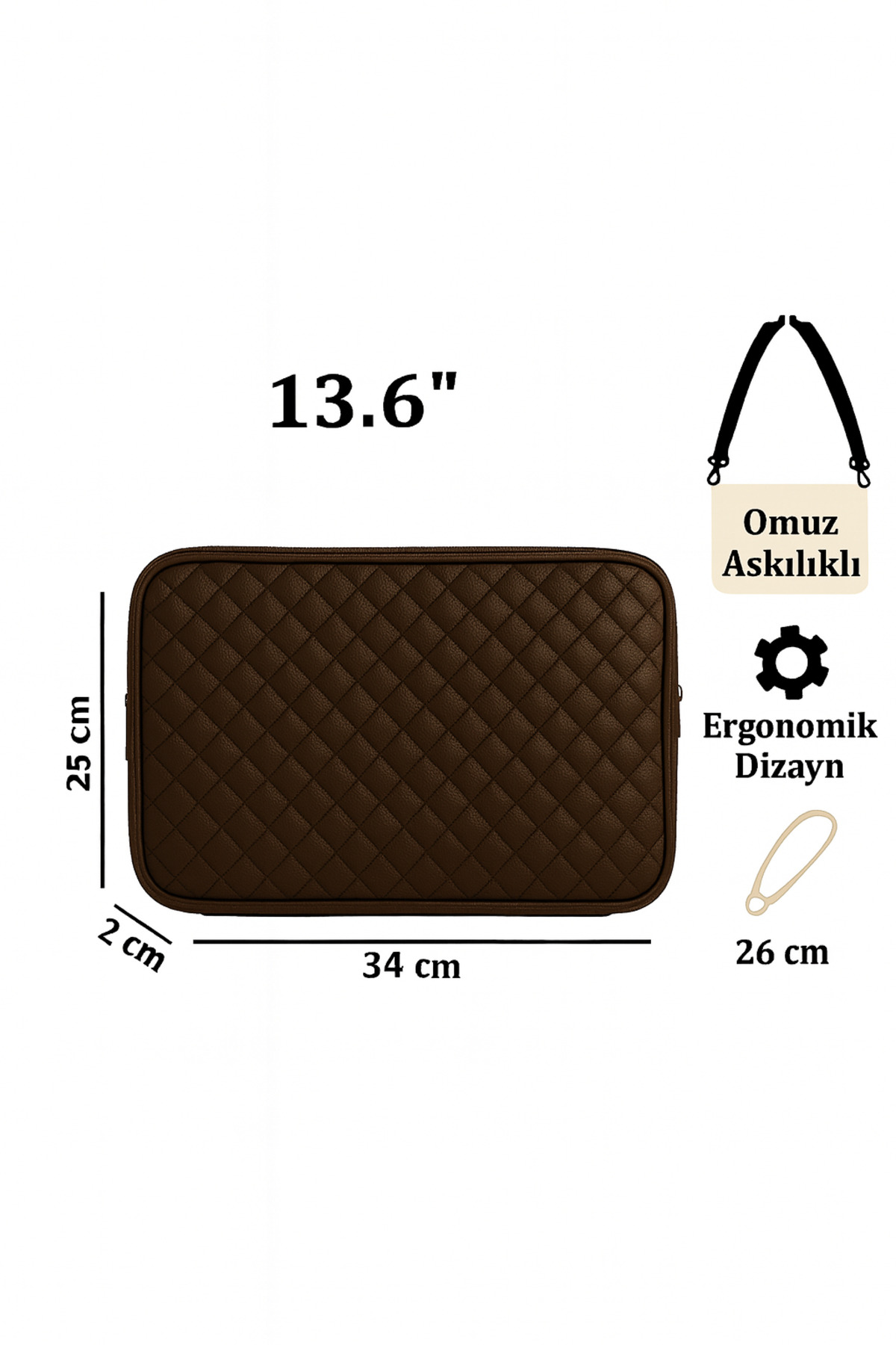 Moda West  Macbook Air Pro 13.3" Ve 14" Inç Laptop Notebook Tabletlere Uyumlu Evrak Dosya Bilgisayar Çantası - Görsel 4