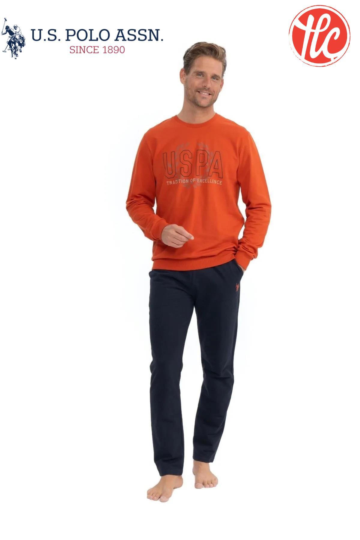 ست پیژامه و لباس خواب مردانه یقه گرد | یو اس پولو U.S. Polo Assn. 07398-1 TR - تصویر 2