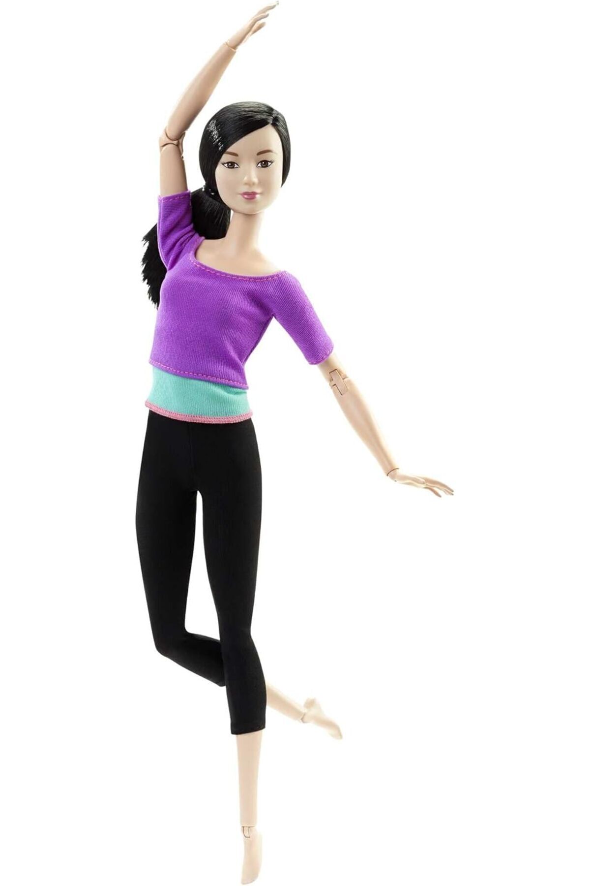 STOREMAX Sonsuz Bebeği, Kumral - Siyah Taytlı, Mavi Tişörtlü, Siyah Uzun Saçlı DHL84 1155328